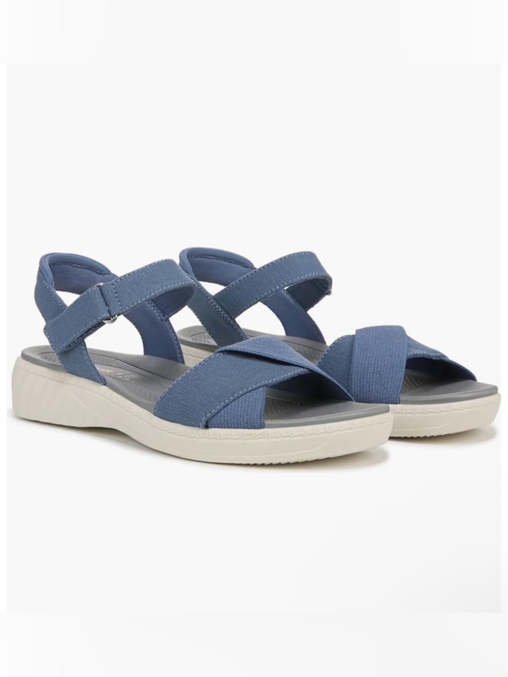 LifeStride Lane Strappy Denim Sandals | Size 9.5M | Comfort + Lightweight